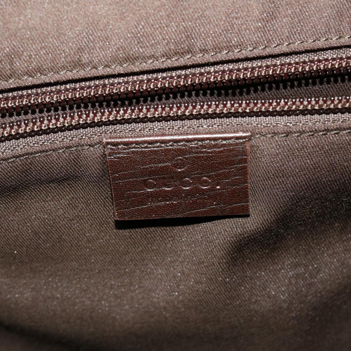 GUCCI GG Canvas Business Bag PVC Leather Beige Dark Brown 145846 ki2995