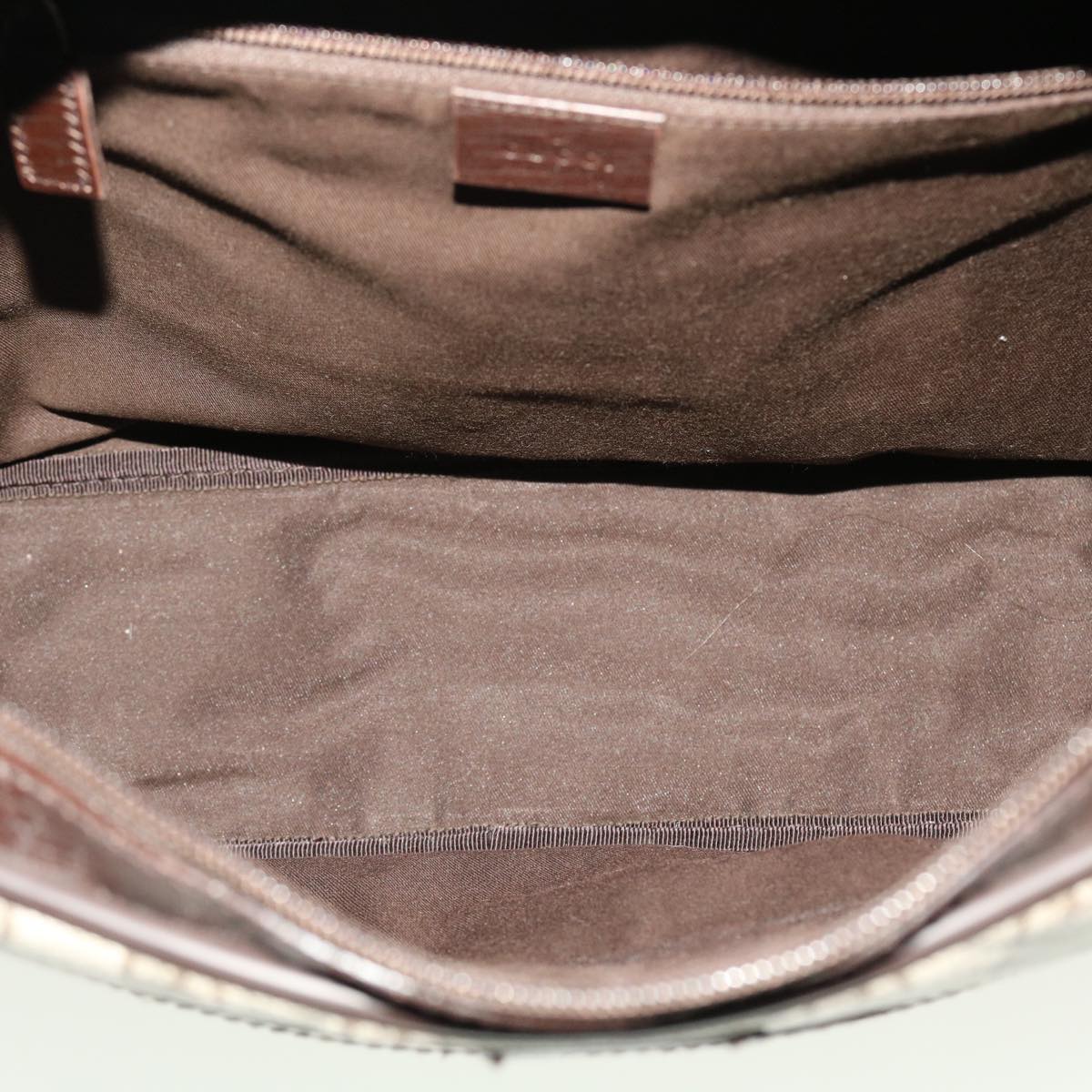 GUCCI GG Canvas Business Bag PVC Leather Beige Dark Brown 145846 ki2995