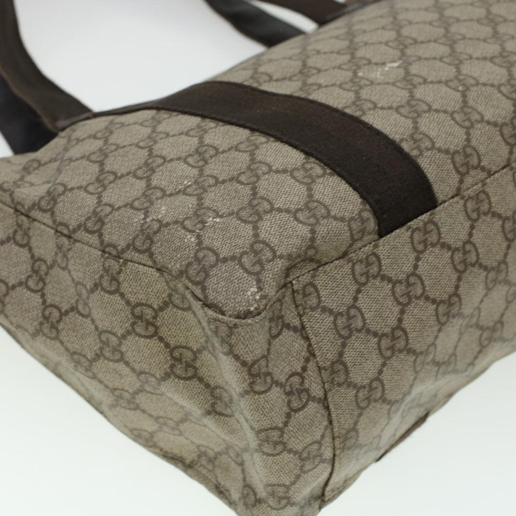 GUCCI GG Canvas Tote Bag PVC Leather Beige 141624 ki3005