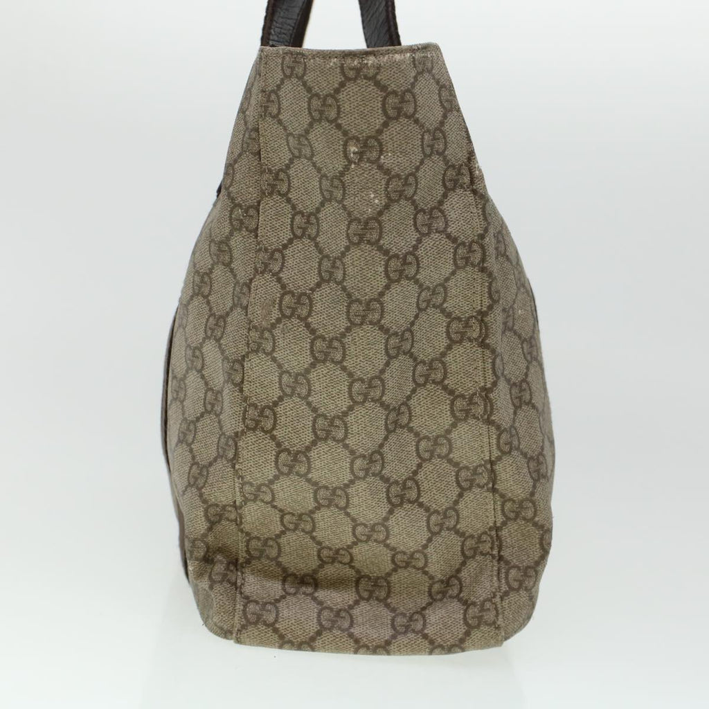 GUCCI GG Canvas Tote Bag PVC Leather Beige 141624 ki3005