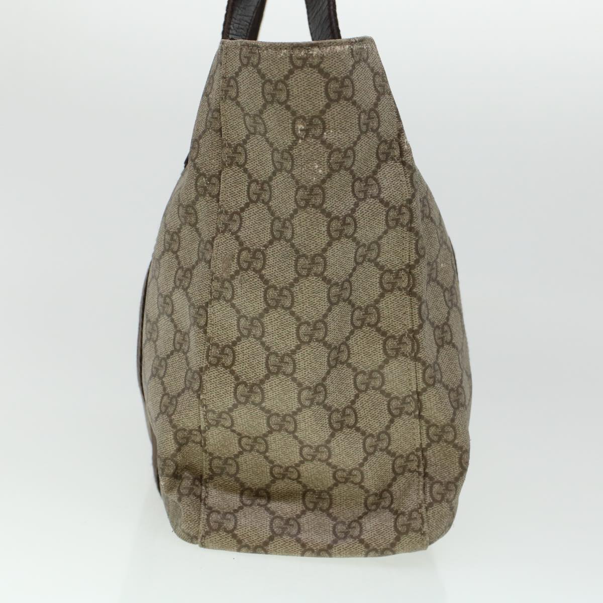 GUCCI GG Canvas Tote Bag PVC Leather Beige 141624 ki3005