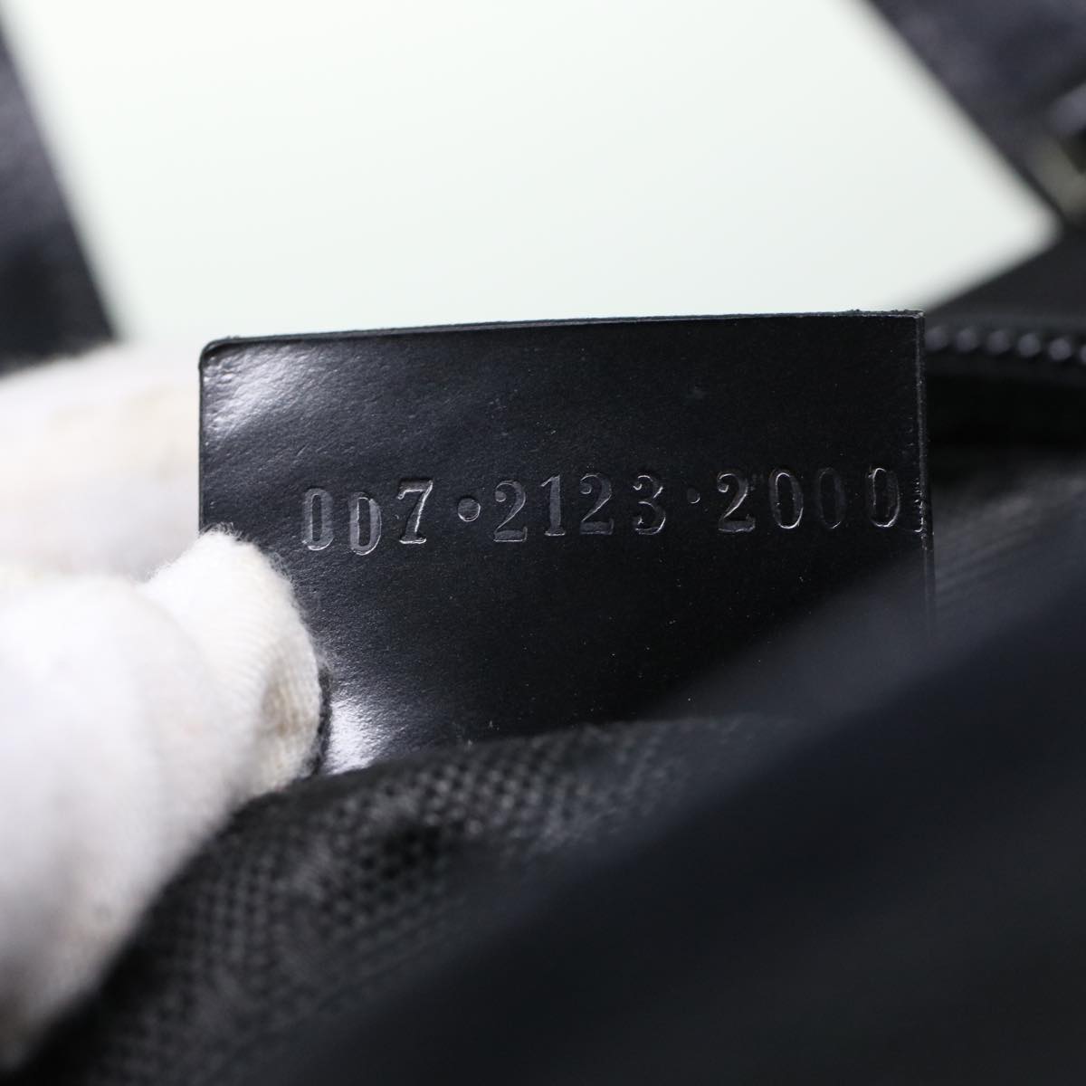 GUCCI Hand Bag Nylon 2way Black ki3025