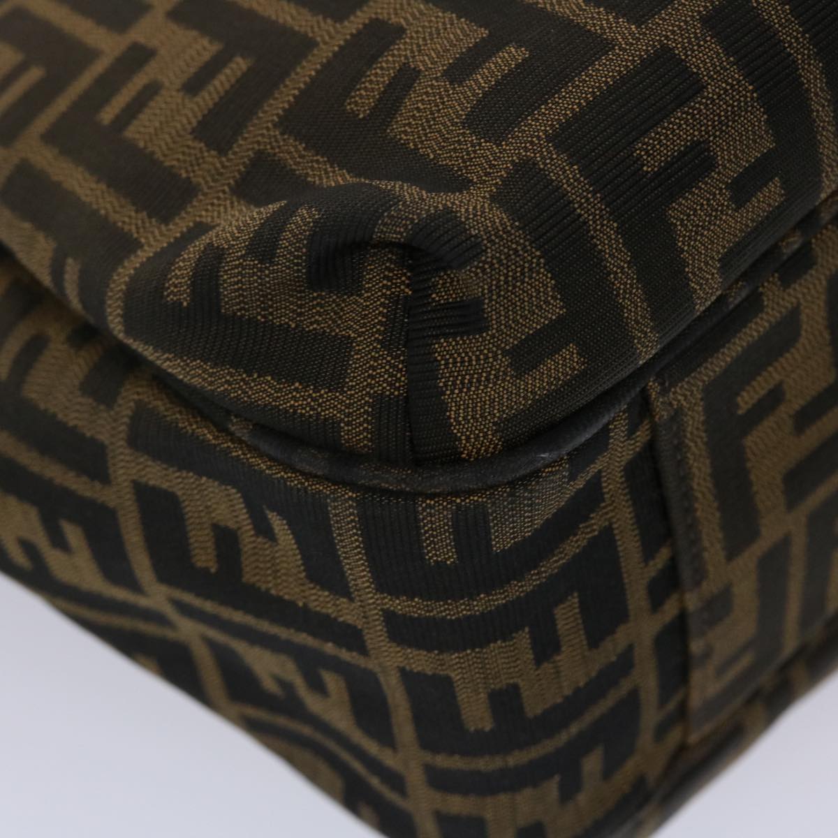 FENDI Zucca Canvas Tote Bag Black Brown ki3076