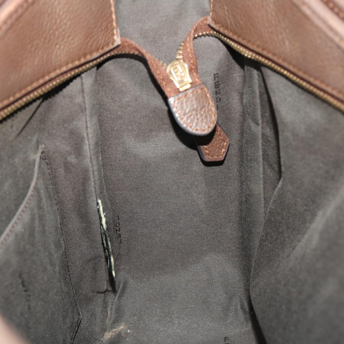 FENDI Zucca Canvas Tote Bag Black Brown ki3076
