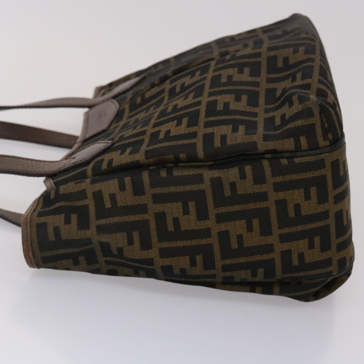 FENDI Zucca Canvas Tote Bag Black Brown ki3076
