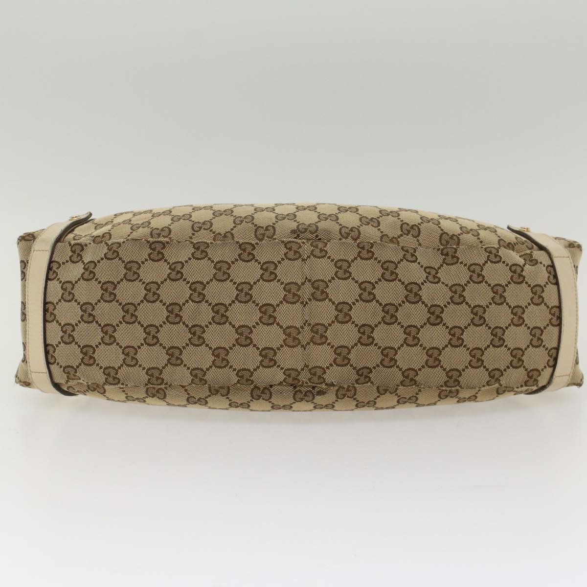 GUCCI GG Canvas Abbey Tote Bag Leather Beige 130736 ki3249
