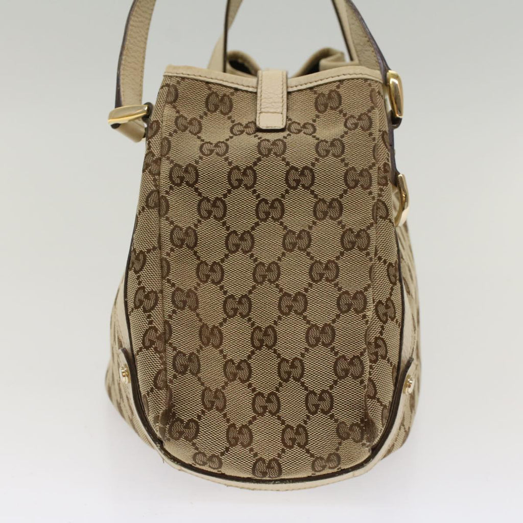 GUCCI GG Canvas Abbey Tote Bag Leather Beige 130736 ki3249