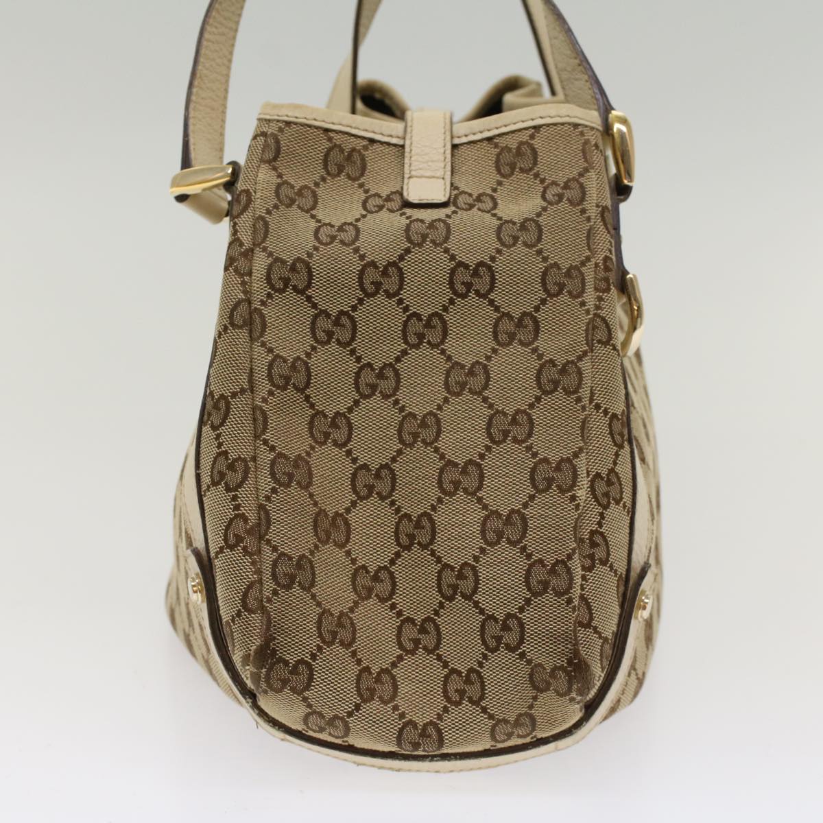 GUCCI GG Canvas Abbey Tote Bag Leather Beige 130736 ki3249