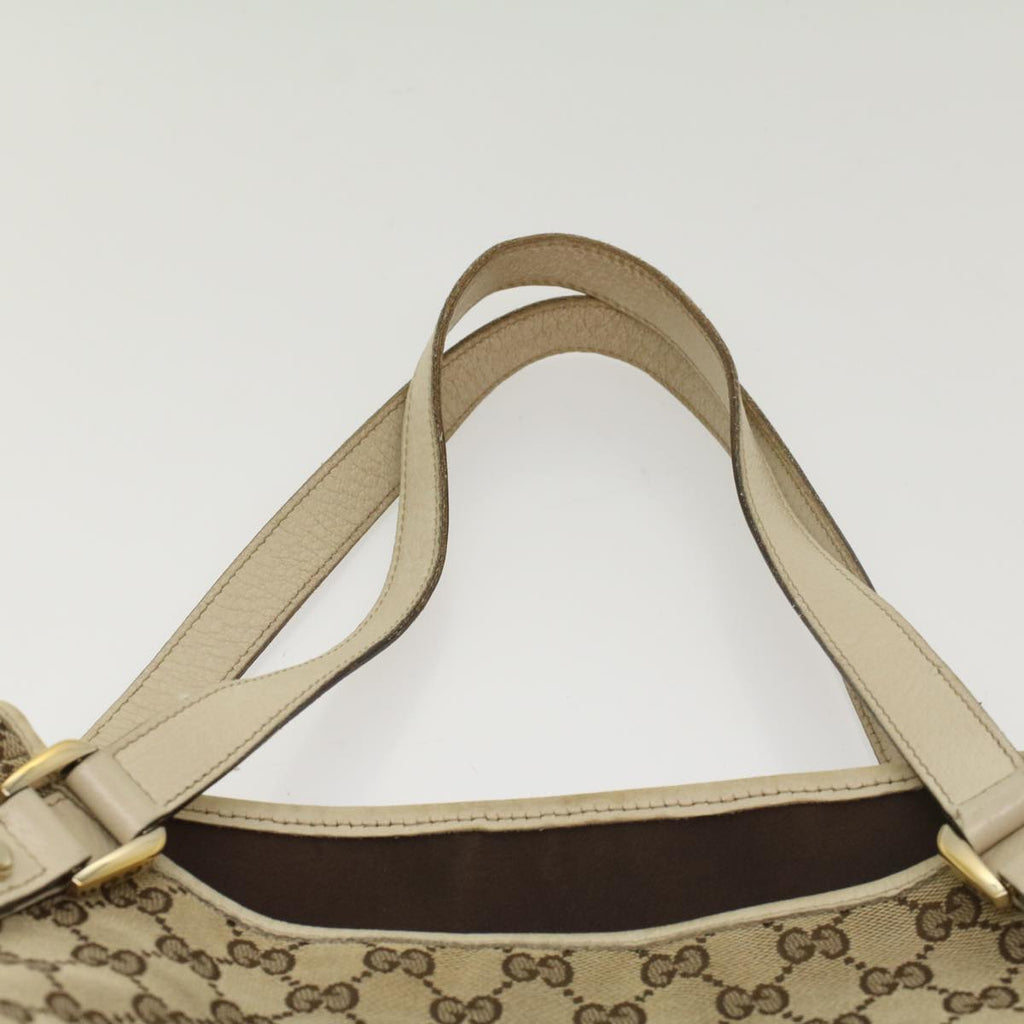 GUCCI GG Canvas Abbey Tote Bag Leather Beige 130736 ki3249