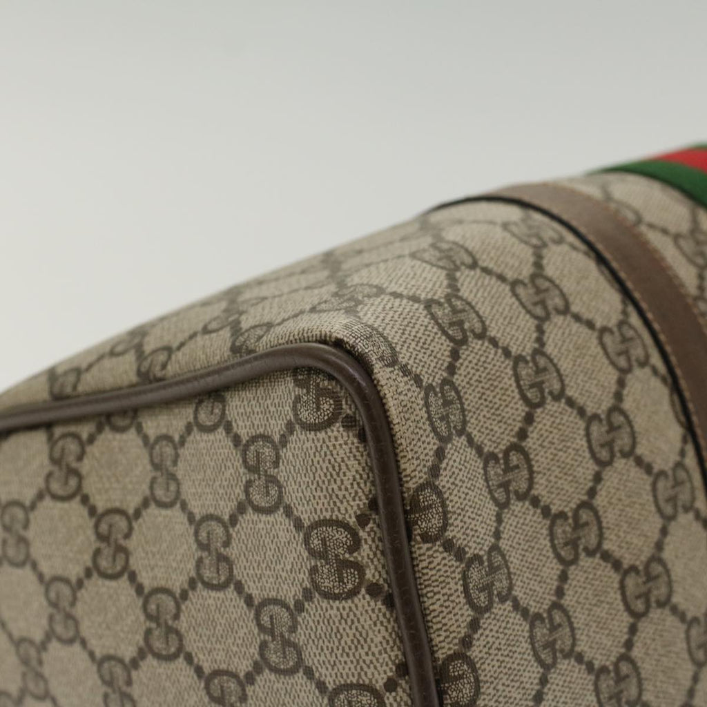 GUCCI GG Canvas Web Sherry Line Hand Bag Beige Red Green 012.3842.58 ki3250