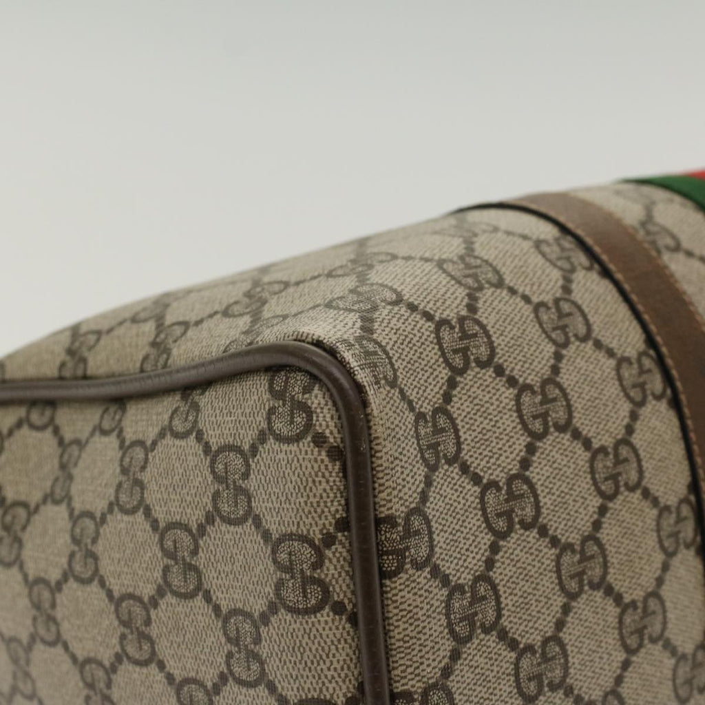 GUCCI GG Canvas Web Sherry Line Hand Bag Beige Red Green 012.3842.58 ki3250