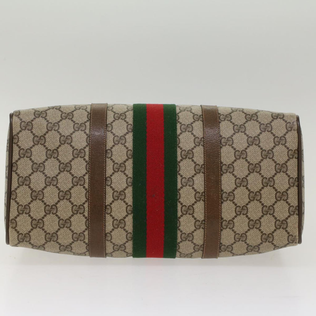 GUCCI GG Canvas Web Sherry Line Hand Bag Beige Red Green 012.3842.58 ki3250