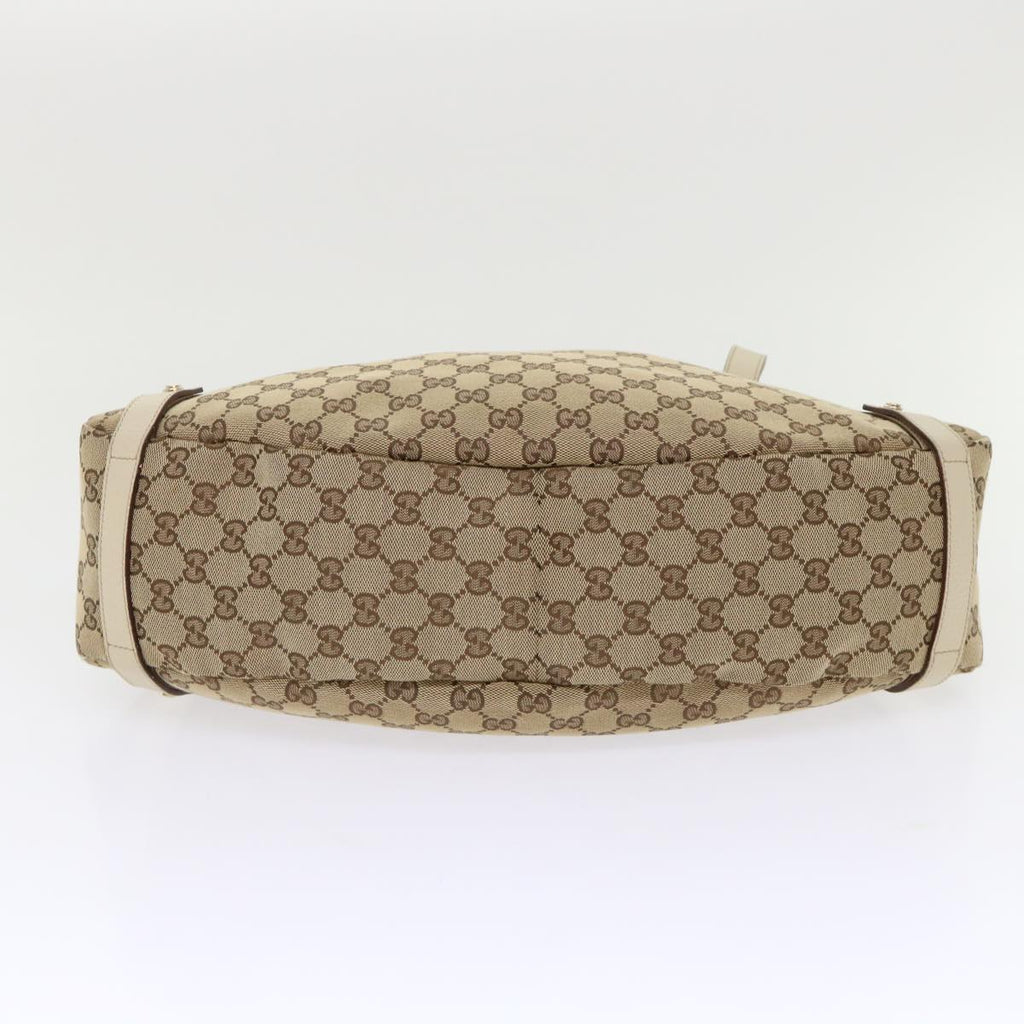 GUCCI GG Canvas Abbey Tote Bag Leather Beige 130736 ki3253