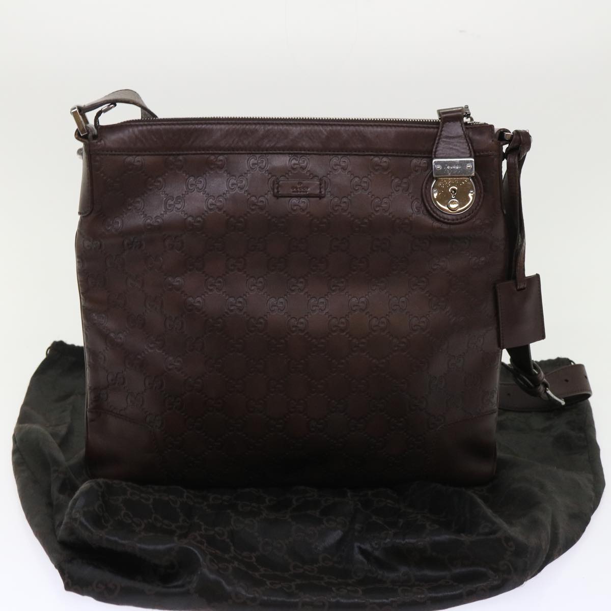 GUCCI GG Canvas Guccissima Shoulder Bag Brown 148476 ki3279