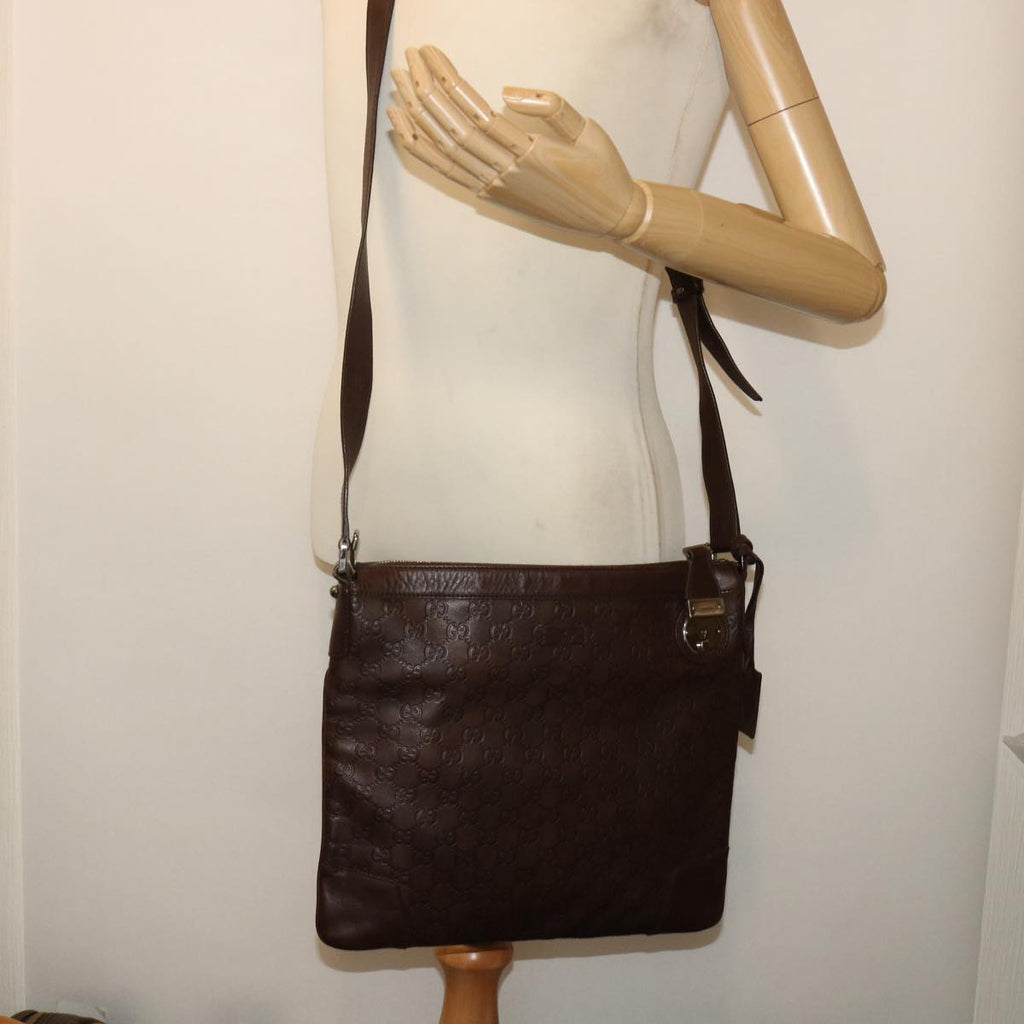 GUCCI GG Canvas Guccissima Shoulder Bag Brown 148476 ki3279