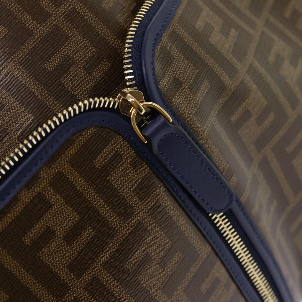FENDI Zucca Canvas FILA Collaboration Peek A Boo Defender Bag Brown ki3280
