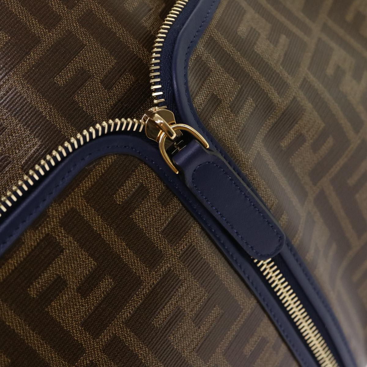 FENDI Zucca Canvas FILA Collaboration Peek A Boo Defender Bag Brown ki3280