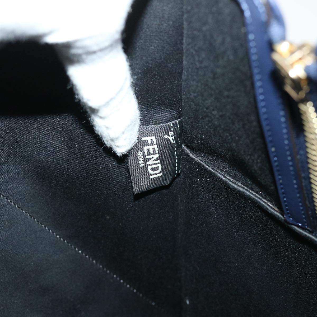 FENDI Zucca Canvas FILA Collaboration Peek A Boo Defender Bag Brown ki3280