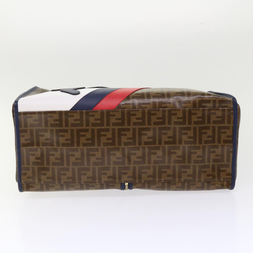 FENDI Zucca Canvas FILA Collaboration Peek A Boo Defender Bag Brown ki3280