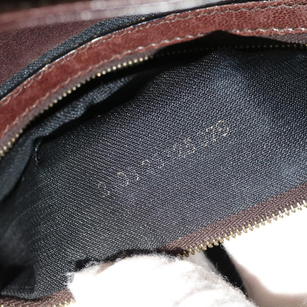 FENDI Mamma Baguette Shoulder Bag Suede Brown ki3319
