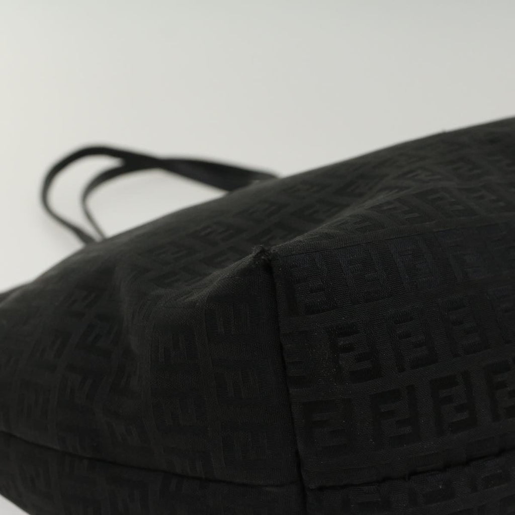 FENDI Zucchino Canvas Tote Bag Nylon Black ki3375