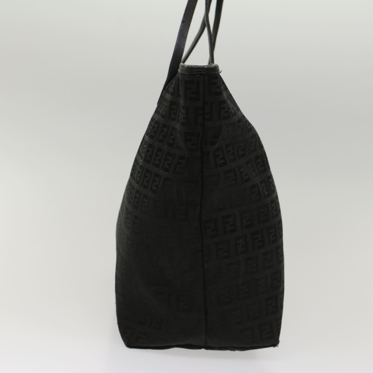 FENDI Zucchino Canvas Tote Bag Nylon Black ki3375