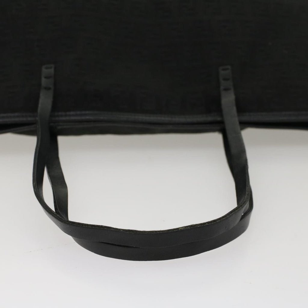 FENDI Zucchino Canvas Tote Bag Nylon Black ki3375