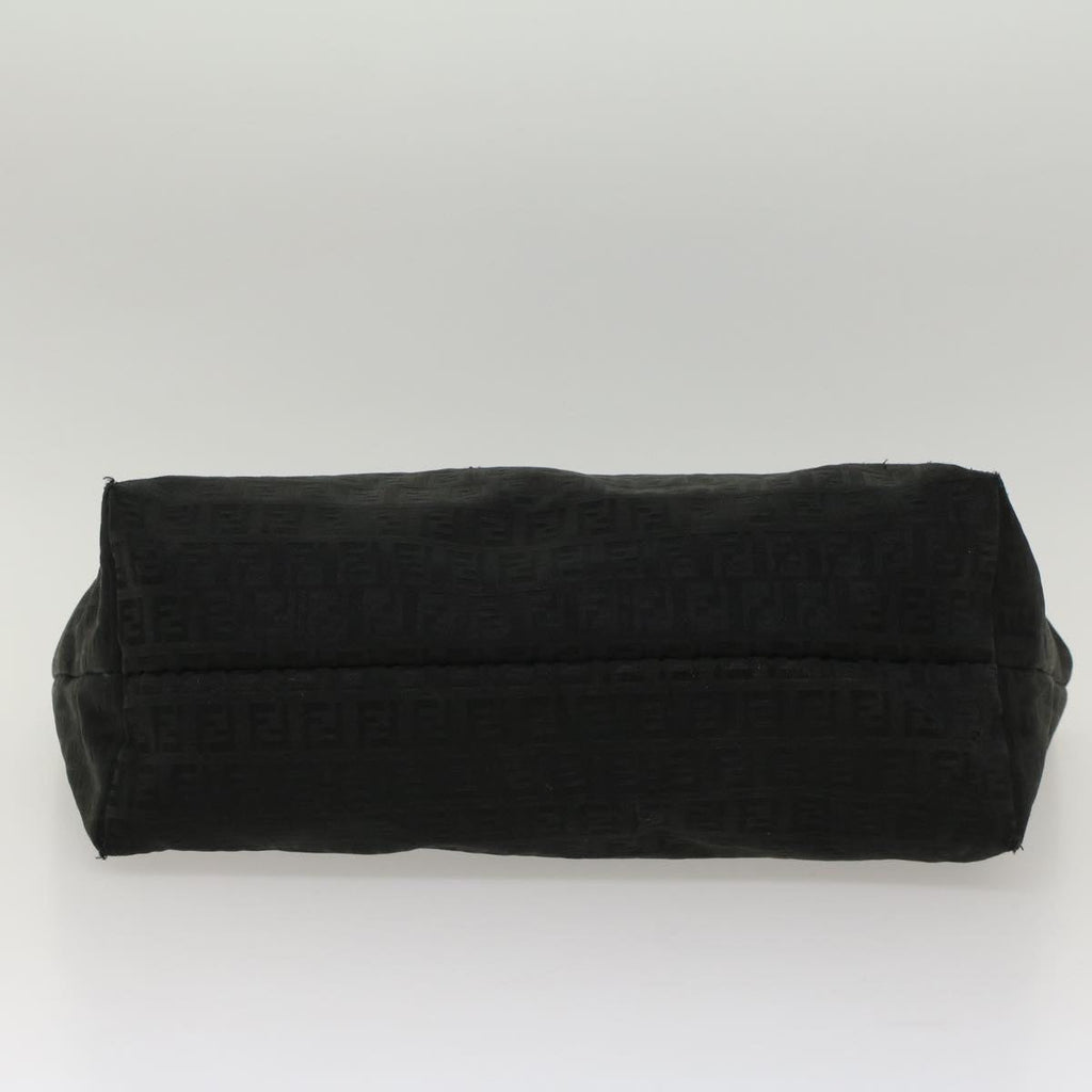 FENDI Zucchino Canvas Tote Bag Nylon Black ki3375
