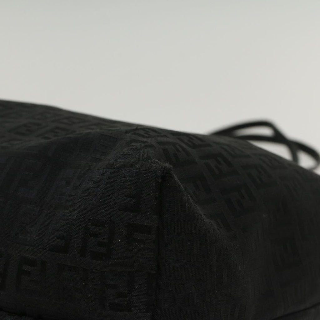 FENDI Zucchino Canvas Tote Bag Nylon Black ki3375