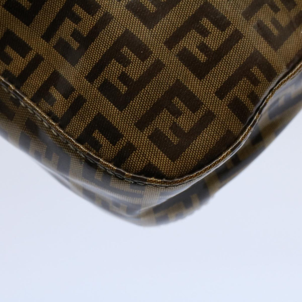 FENDI Zucchino Canvas Mamma Baguette Shoulder Bag Beige ki3426