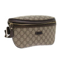 GUCCI GG Supreme Body Bag PVC Leather Beige 233269 ki3589