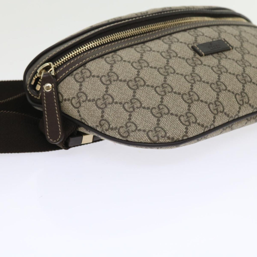 GUCCI GG Supreme Body Bag PVC Leather Beige 233269 ki3589