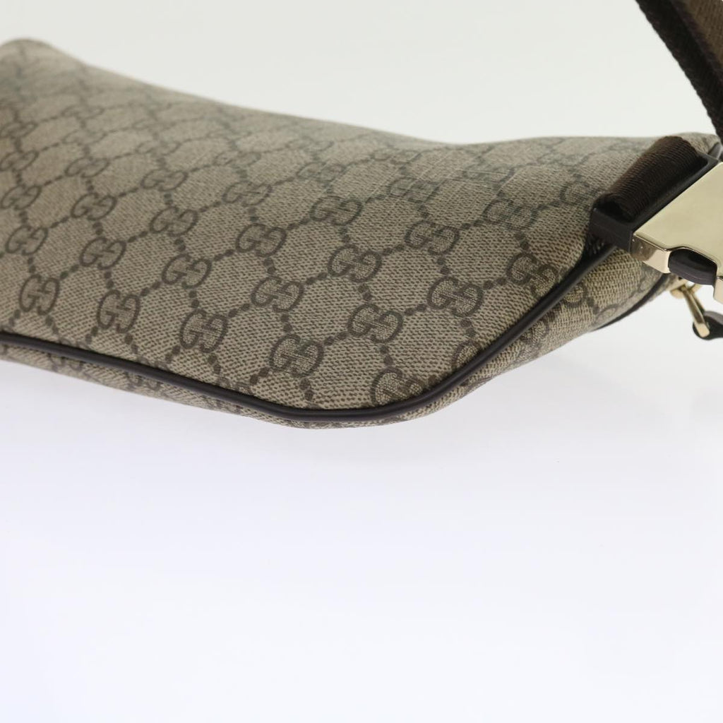 GUCCI GG Supreme Body Bag PVC Leather Beige 233269 ki3589