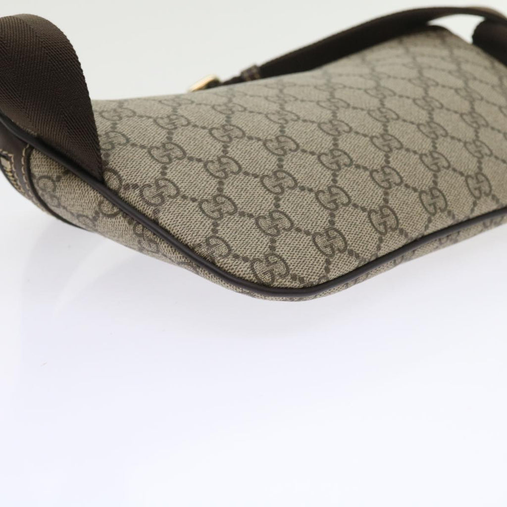 GUCCI GG Supreme Body Bag PVC Leather Beige 233269 ki3589