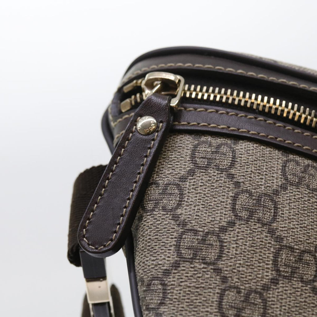 GUCCI GG Supreme Body Bag PVC Leather Beige 233269 ki3589