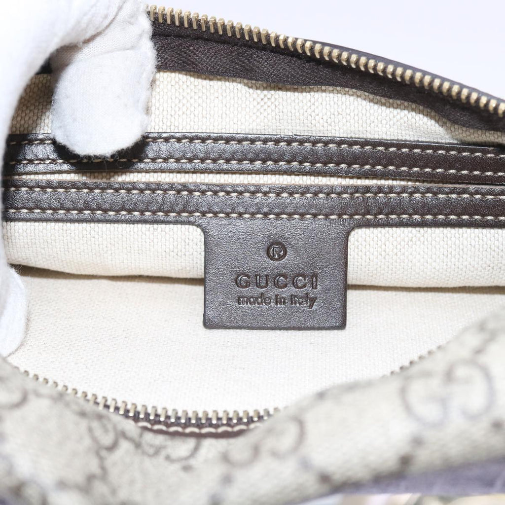 GUCCI GG Supreme Body Bag PVC Leather Beige 233269 ki3589