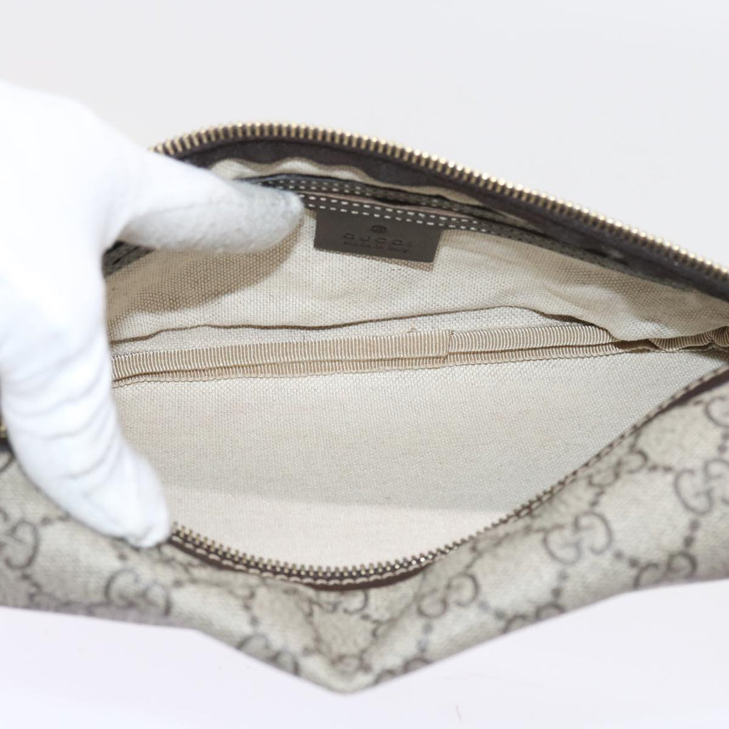 GUCCI GG Supreme Body Bag PVC Leather Beige 233269 ki3589