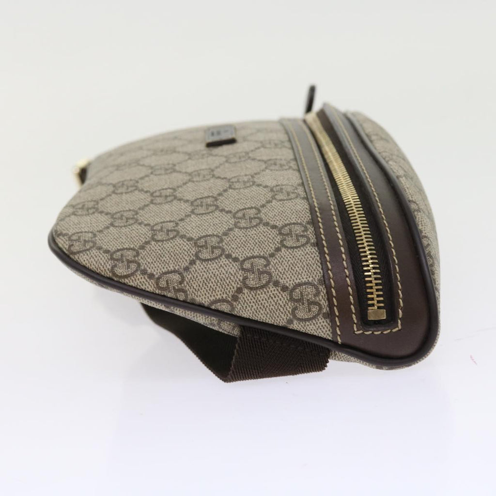 GUCCI GG Supreme Body Bag PVC Leather Beige 233269 ki3589