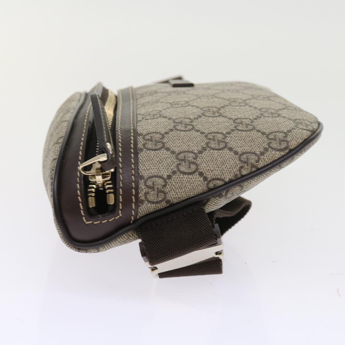 GUCCI GG Supreme Body Bag PVC Leather Beige 233269 ki3589