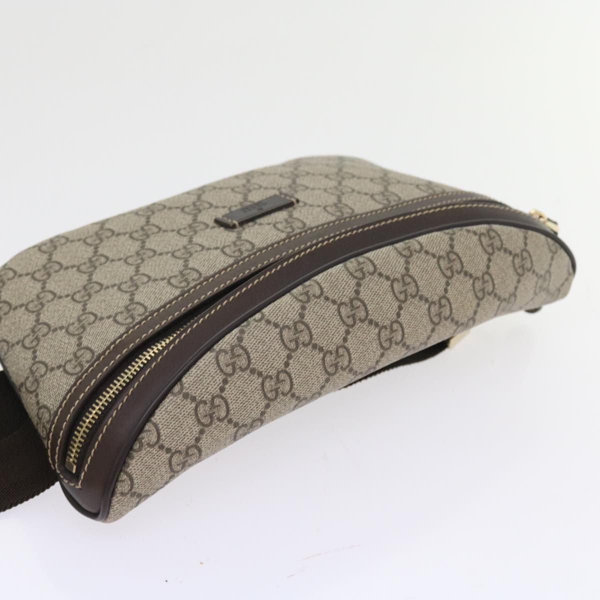 GUCCI GG Supreme Body Bag PVC Leather Beige 233269 ki3589