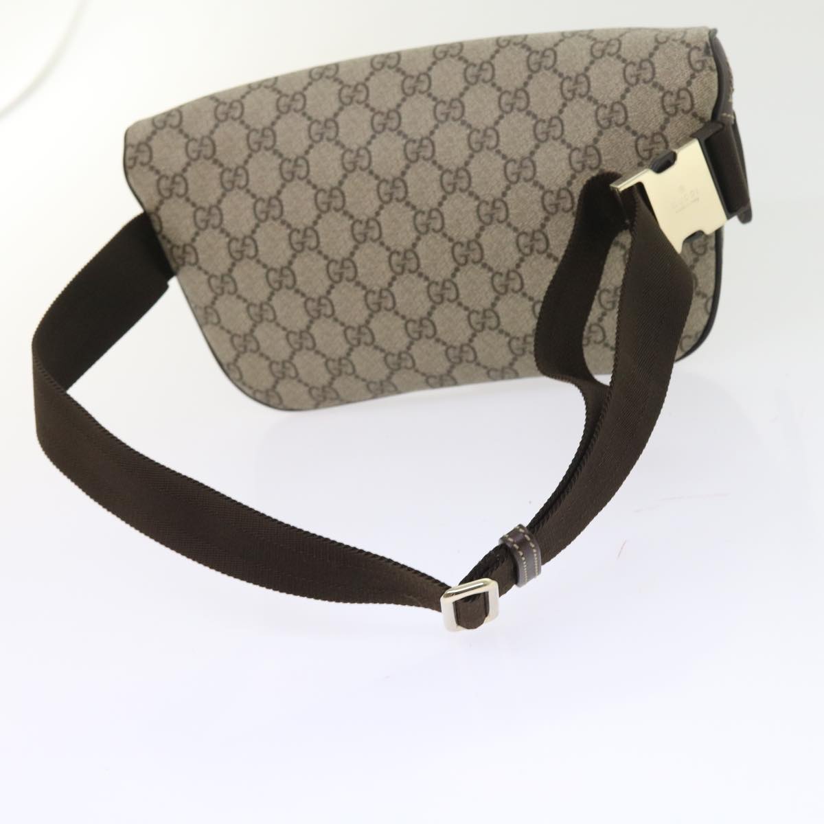 GUCCI GG Supreme Body Bag PVC Leather Beige 233269 ki3589