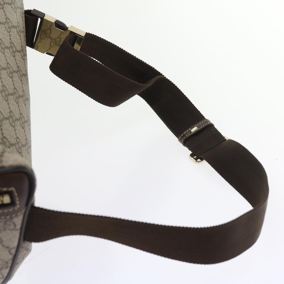 GUCCI GG Supreme Body Bag PVC Leather Beige 233269 ki3589