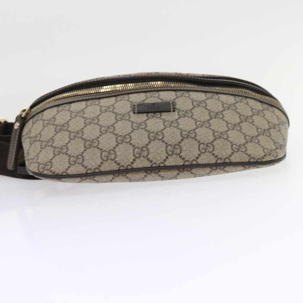 GUCCI GG Supreme Body Bag PVC Leather Beige 233269 ki3589
