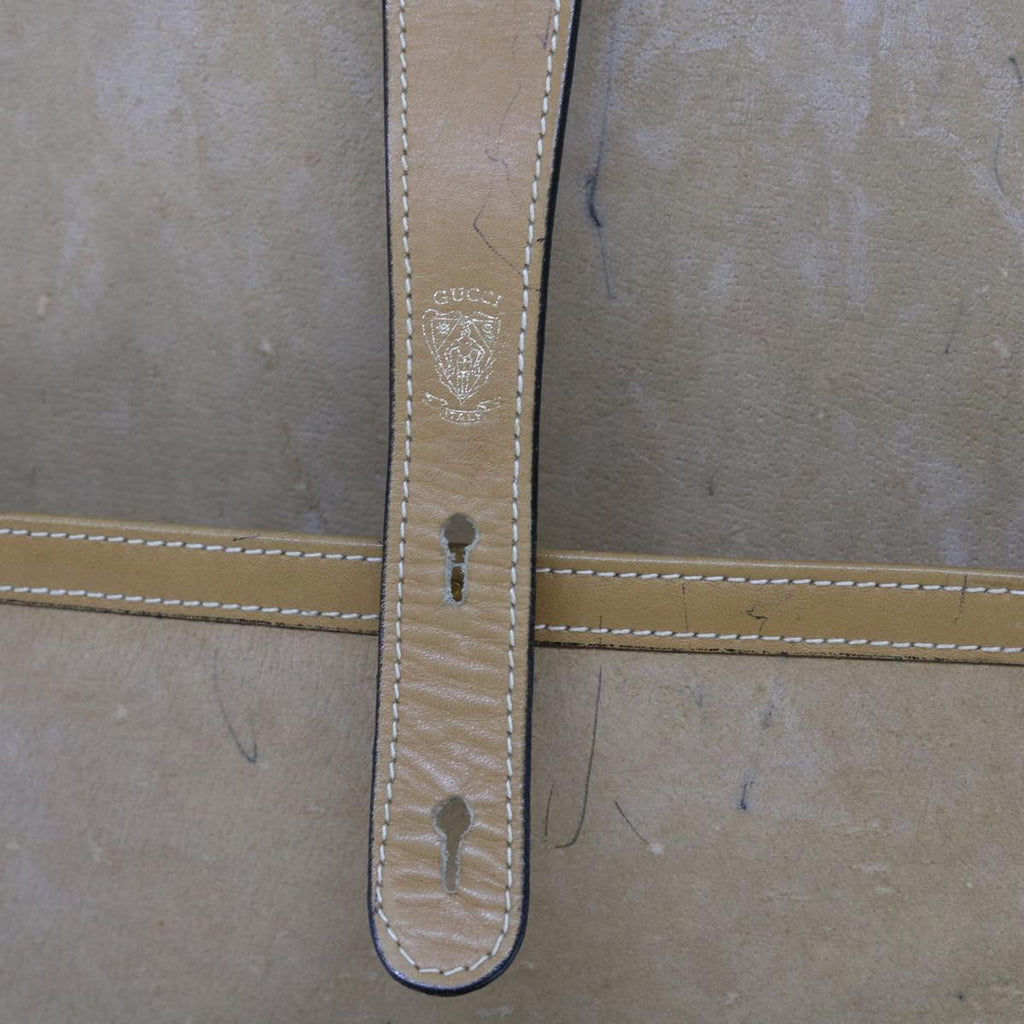GUCCI Micro GG Canvas Attache case Hand Bag PVC Leather Beige Brown ki3600