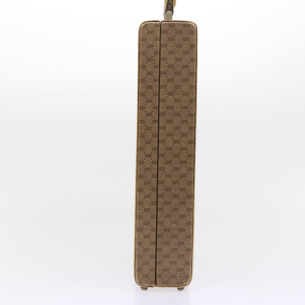 GUCCI Micro GG Canvas Attache case Hand Bag PVC Leather Beige Brown ki3600