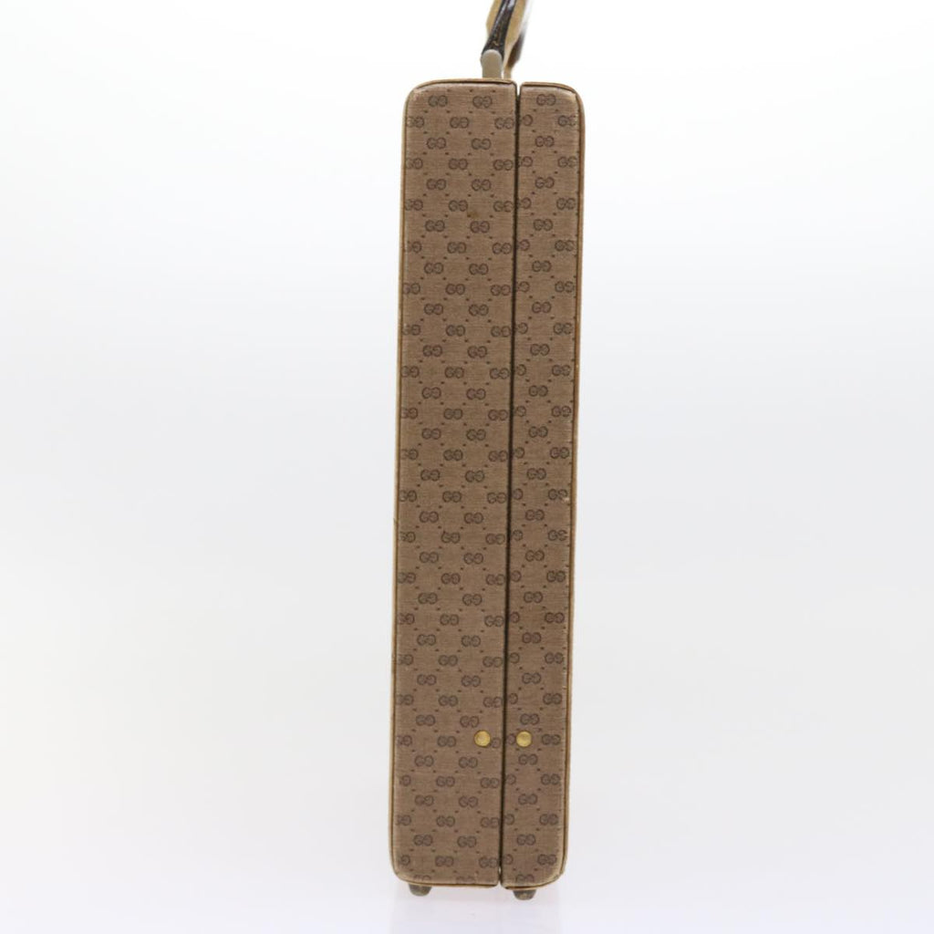 GUCCI Micro GG Canvas Attache case Hand Bag PVC Leather Beige Brown ki3600