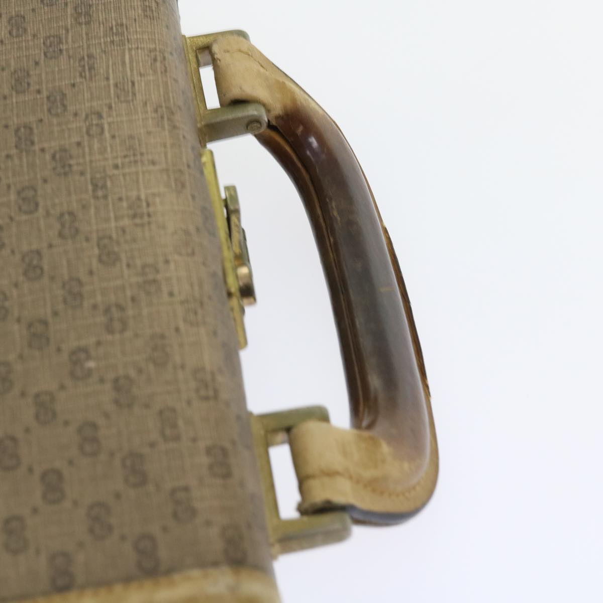 GUCCI Micro GG Canvas Attache case Hand Bag PVC Leather Beige Brown ki3600