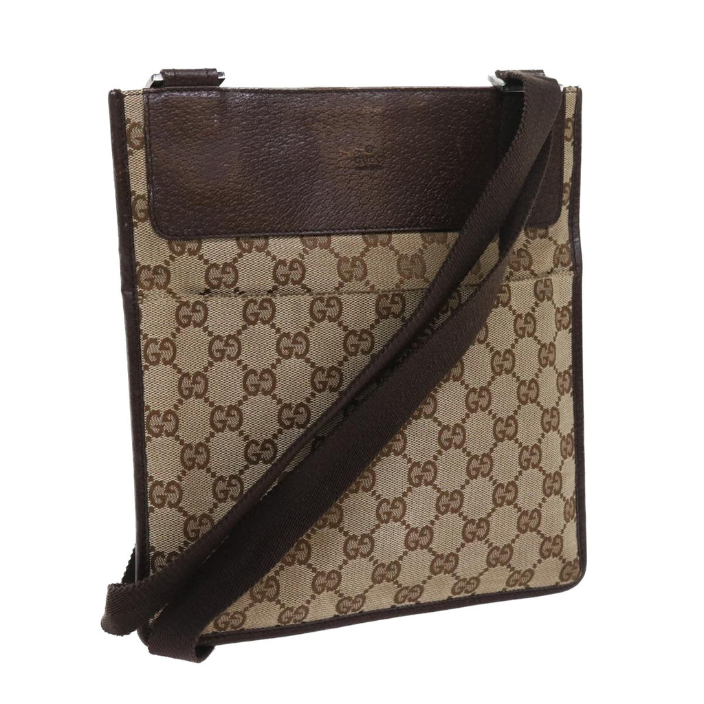 GUCCI GG Canvas Shoulder Bag Beige 27639 ki3601