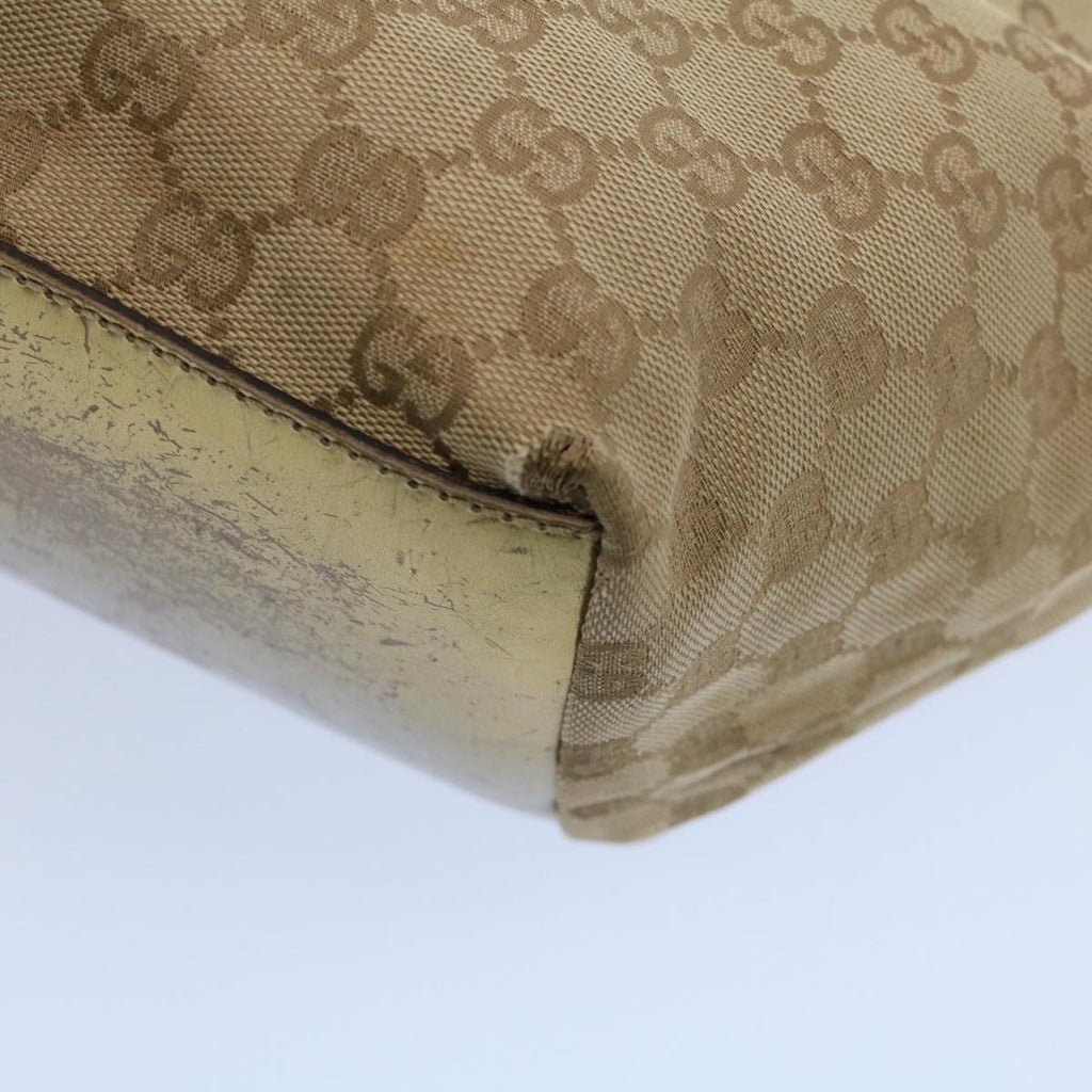 GUCCI GG Canvas Sherry Line Hand Bag Beige Gold pink 131228 ki3602
