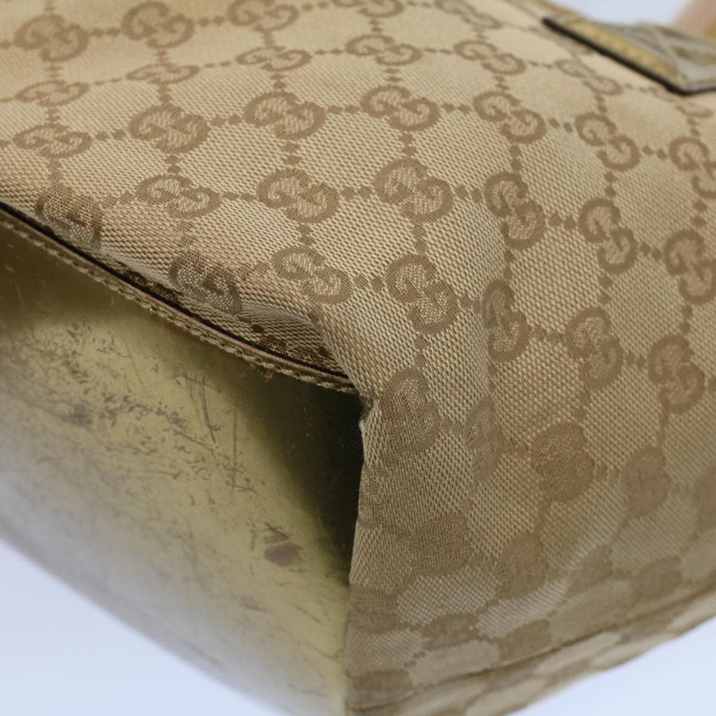 GUCCI GG Canvas Sherry Line Hand Bag Beige Gold pink 131228 ki3602
